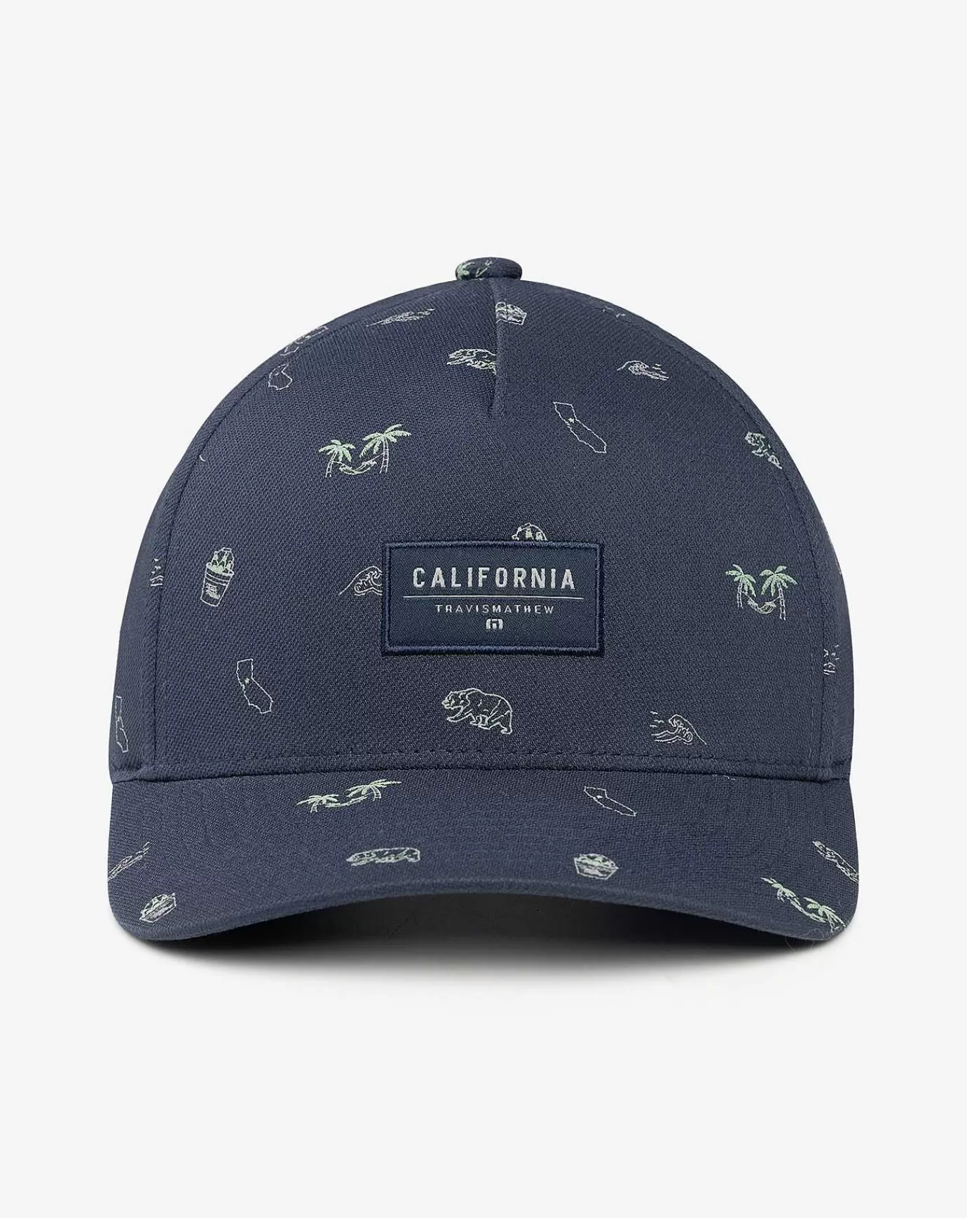 Fashion Travis Mathew Sausalito Snapback Hat Blue Nights