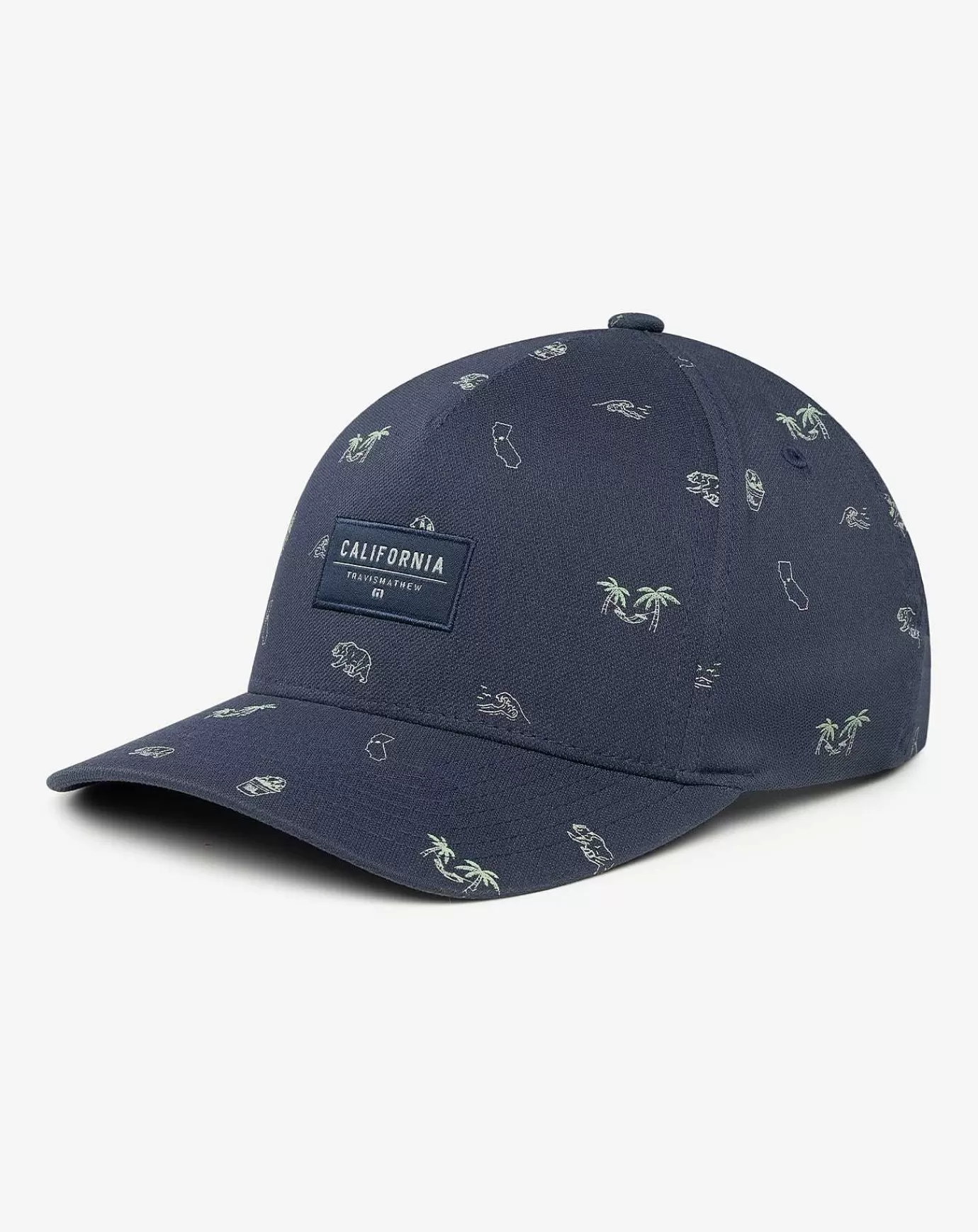 Fashion Travis Mathew Sausalito Snapback Hat Blue Nights