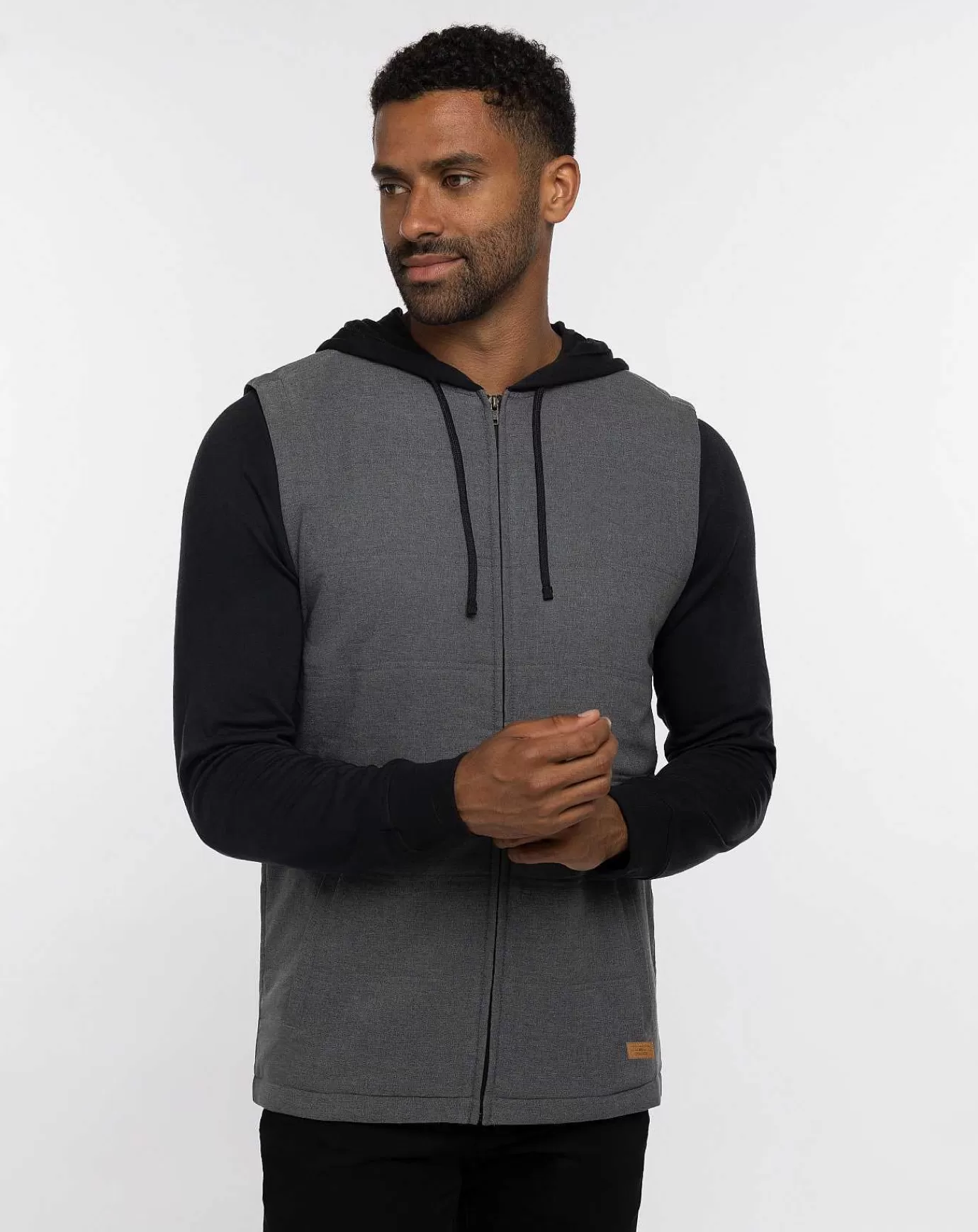 Outlet Travis Mathew Scavenger Full Zip Hoodie Heather Dark Grey