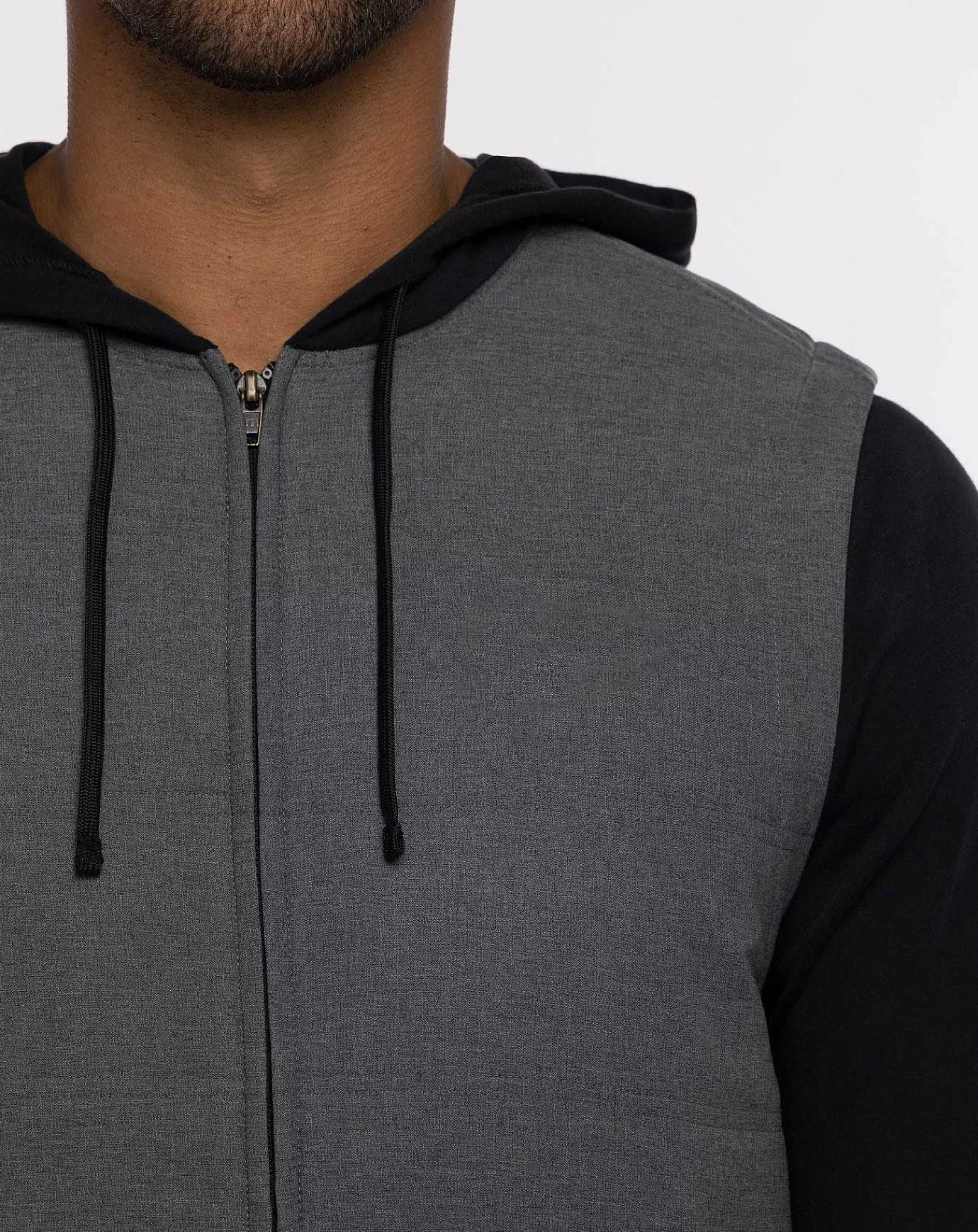 Outlet Travis Mathew Scavenger Full Zip Hoodie Heather Dark Grey