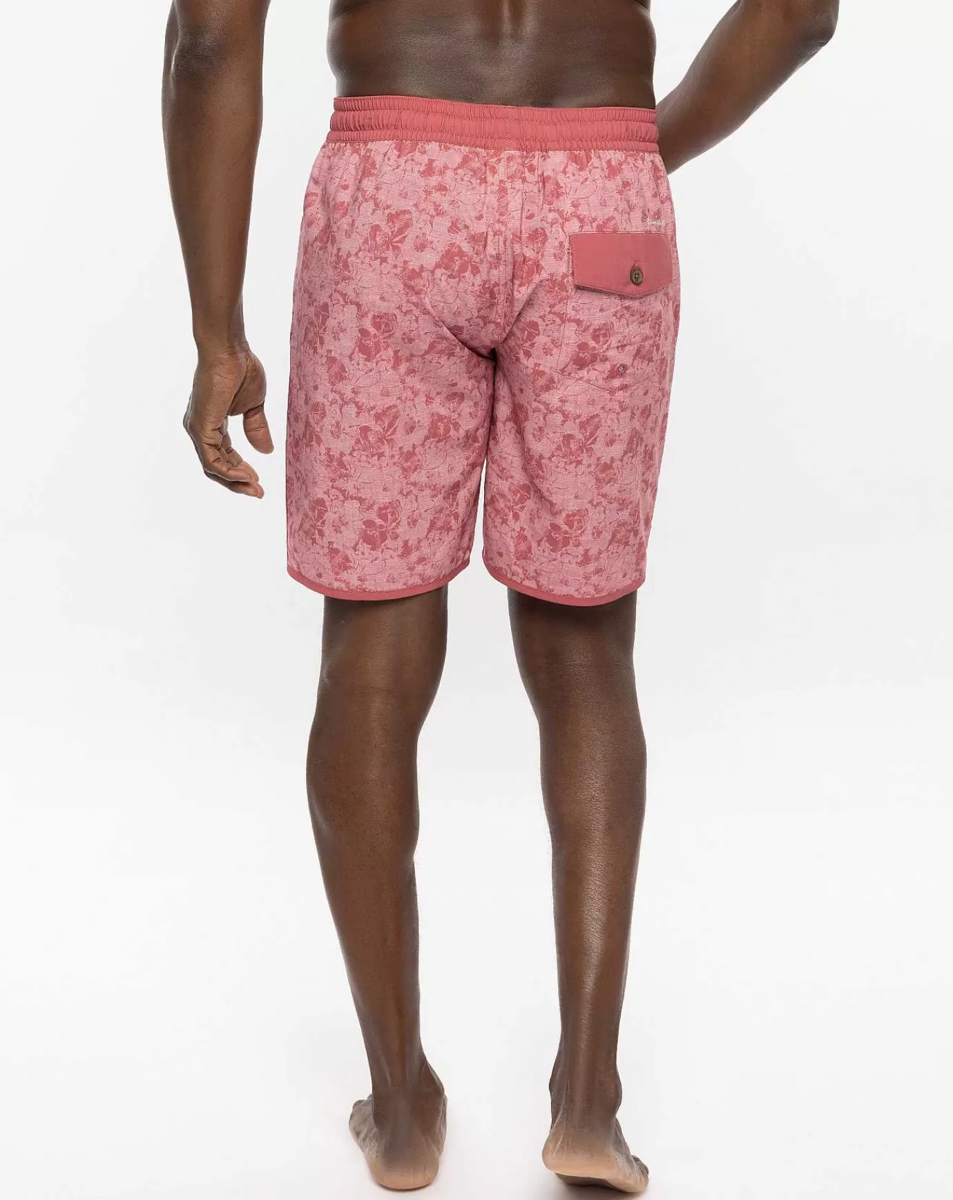 Shop Travis Mathew Sea Of Flames Boardshort Heather Earth Red