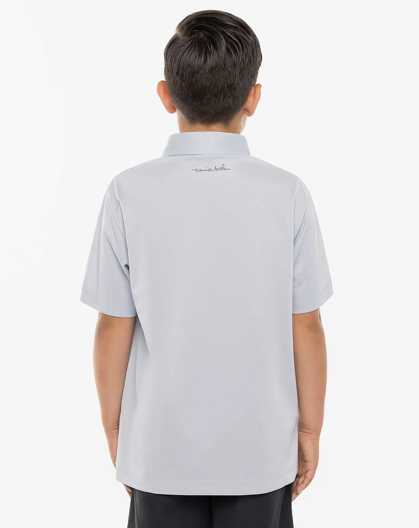 Fashion Travis Mathew Sea To Sea Youth Polo Heather Light Grey