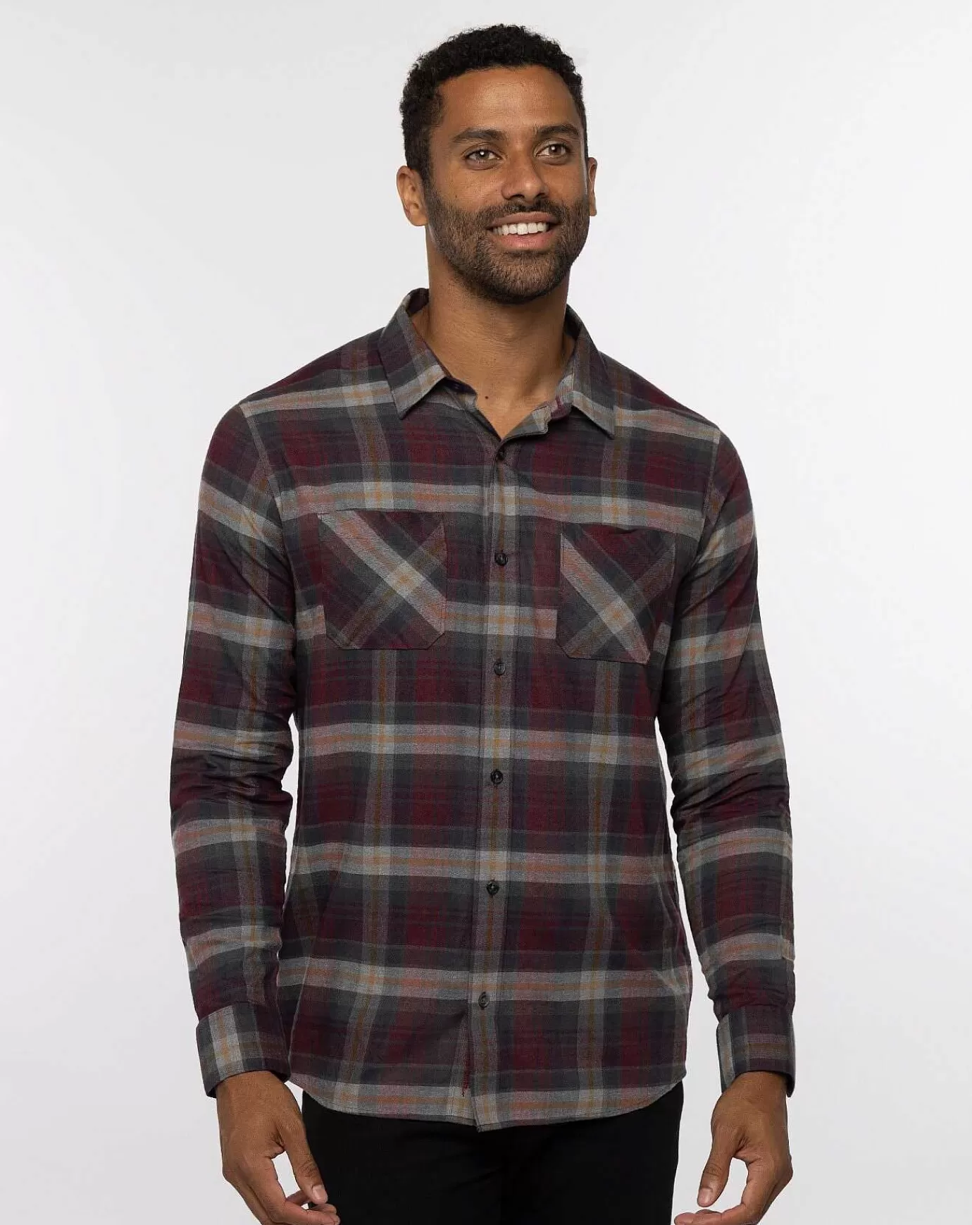 Discount Travis Mathew Seamus Button-Up Roan Rouge