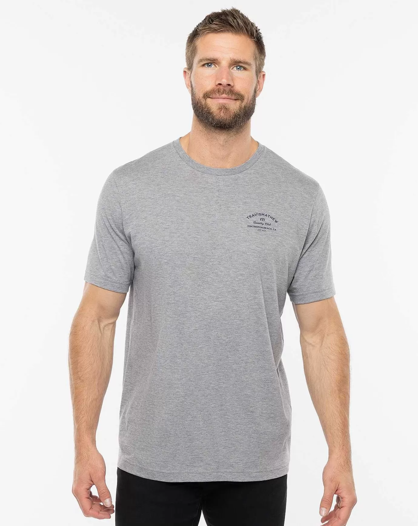 Discount Travis Mathew Seeing Double Tee Heather Grey