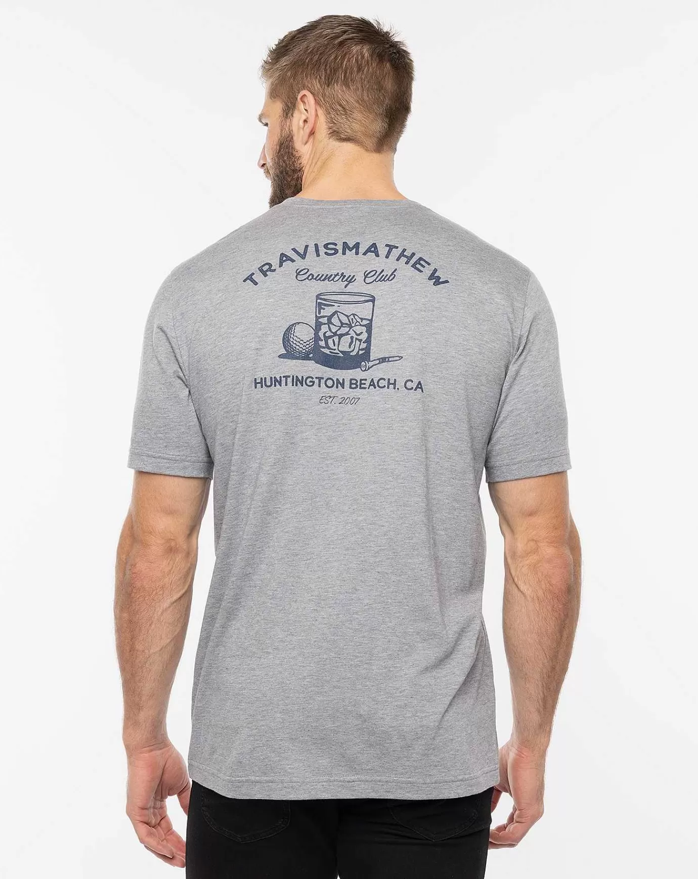 Discount Travis Mathew Seeing Double Tee Heather Grey