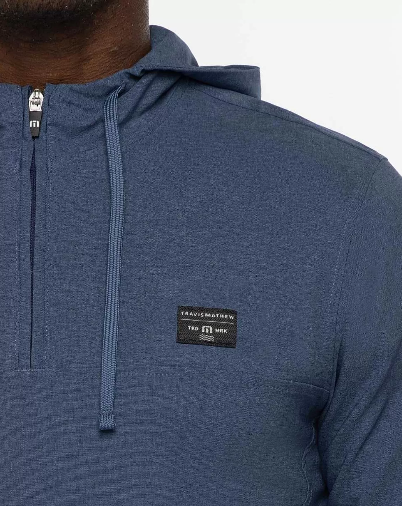 Shop Travis Mathew Sip And Savor Quarter Zip Heather Peacoat