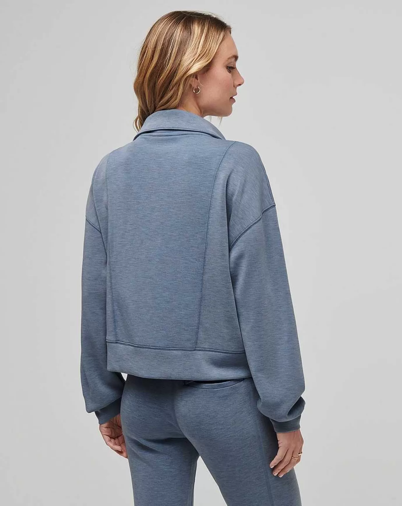 Best Travis Mathew Skyloft Soft Half Zip Heather Moonlight Blue