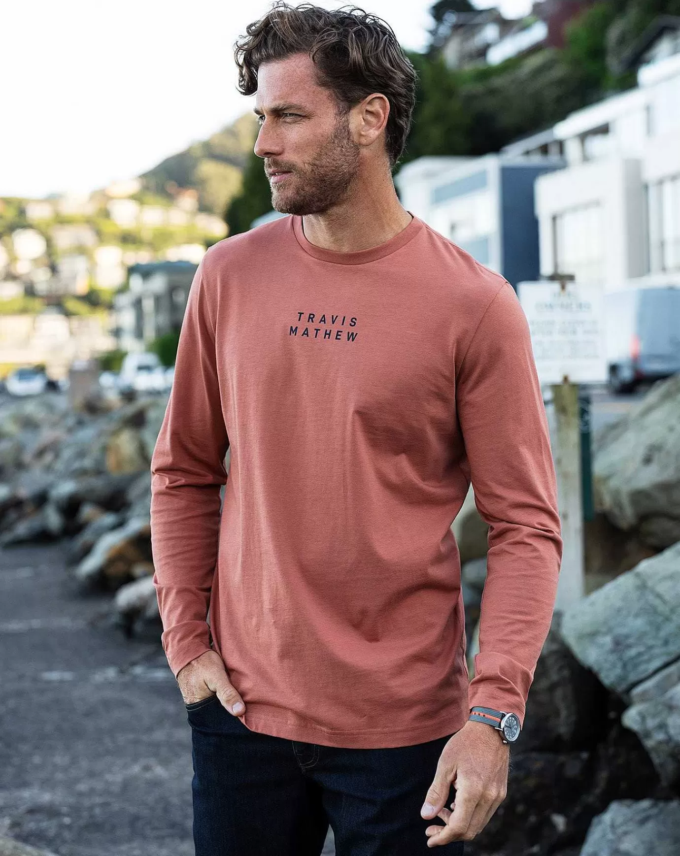 Cheap Travis Mathew Smoky Taste Tee Copper