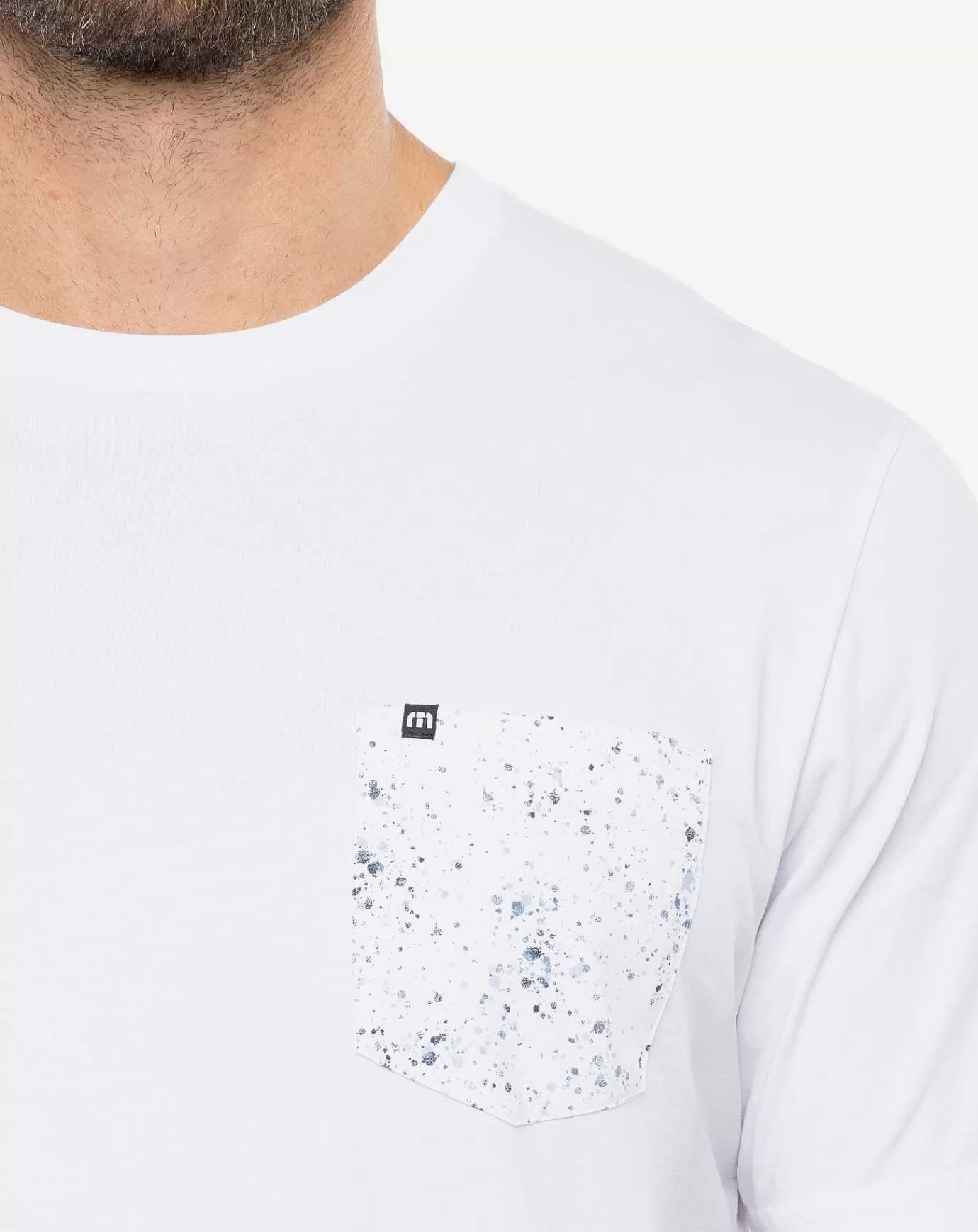 Sale Travis Mathew Splatter Pocket Tee White