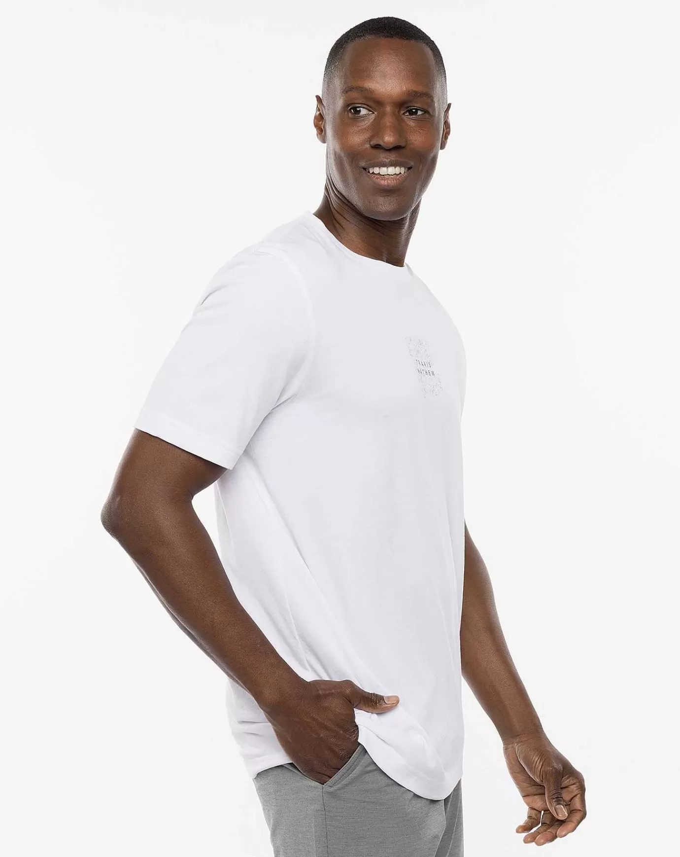 Sale Travis Mathew Splatter Print Tee White