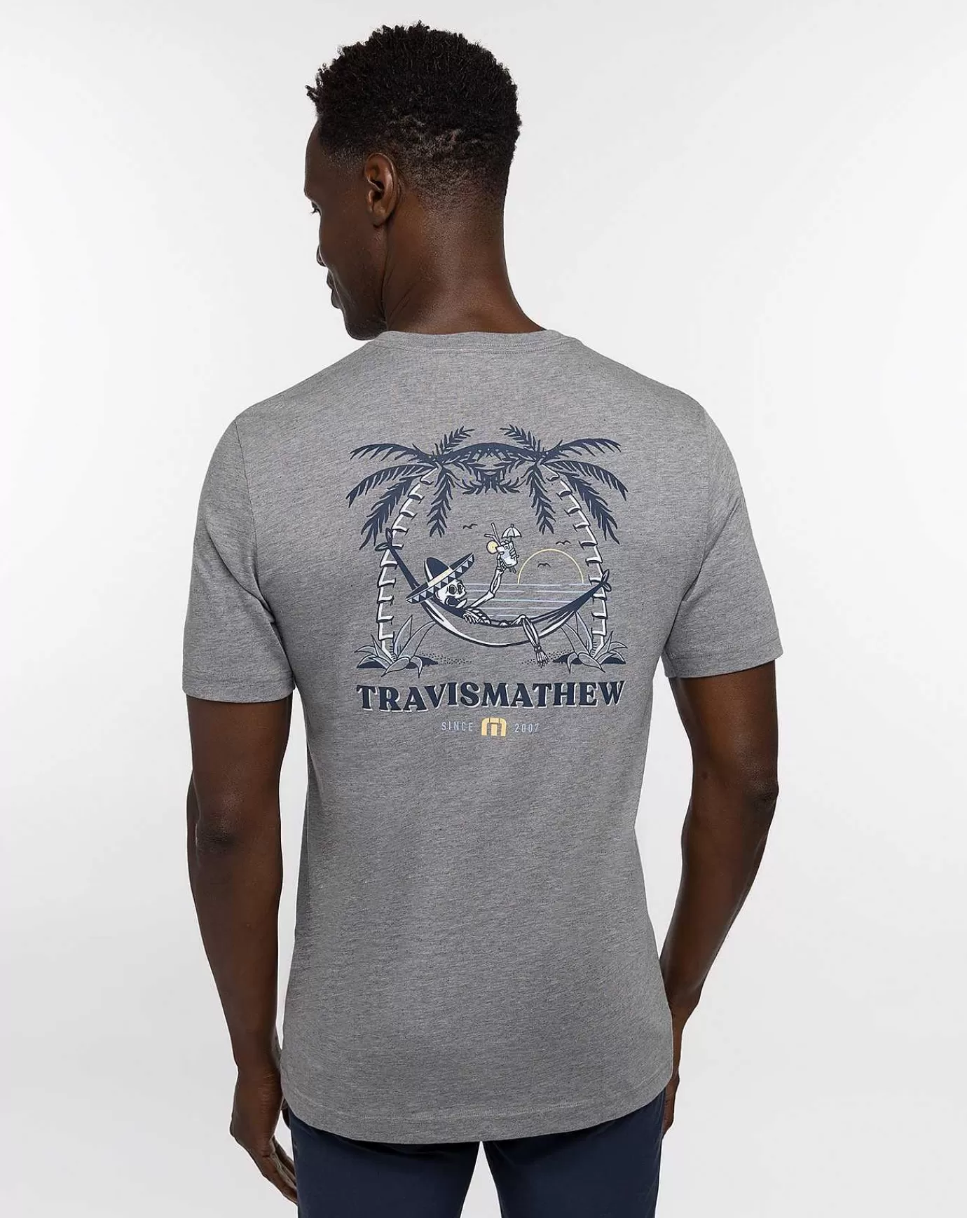 Shop Travis Mathew Taco Bout It Tee Heather Grey