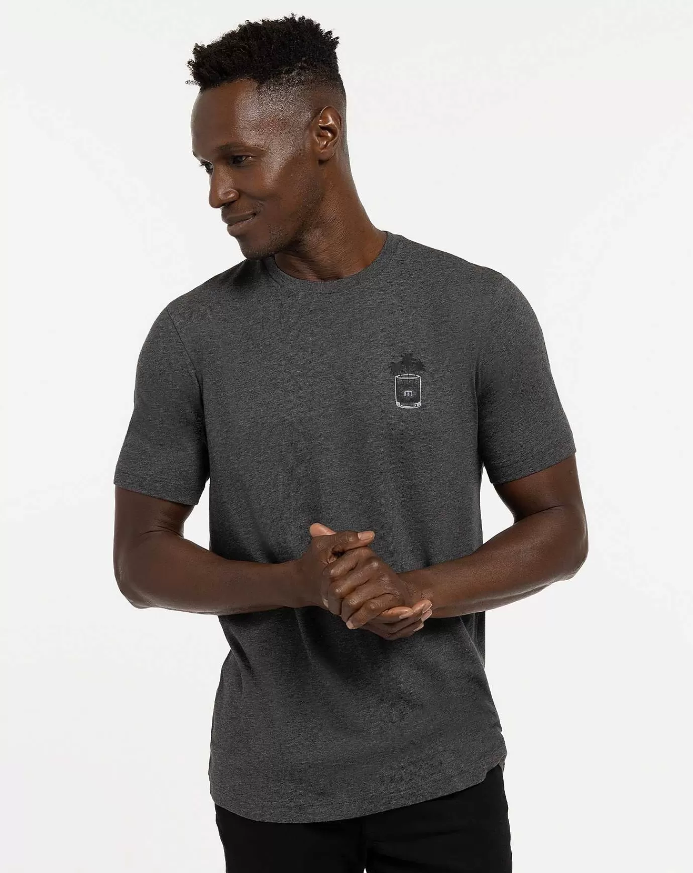 Discount Travis Mathew Tavern Tee Heather Grey Pinstripe