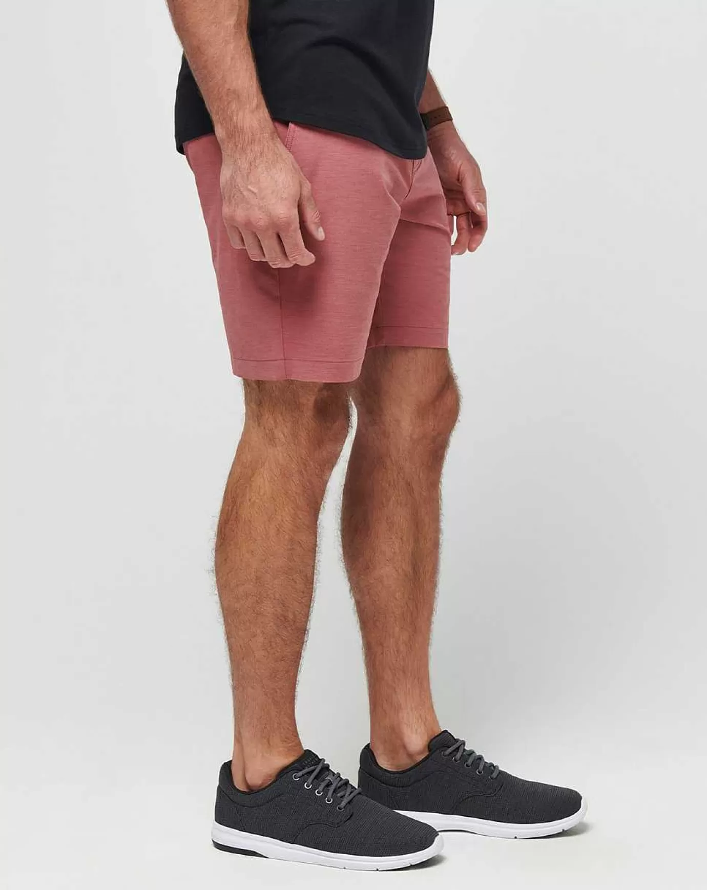 Clearance Travis Mathew Tech Chino Short 8In Heather Roan Rouge