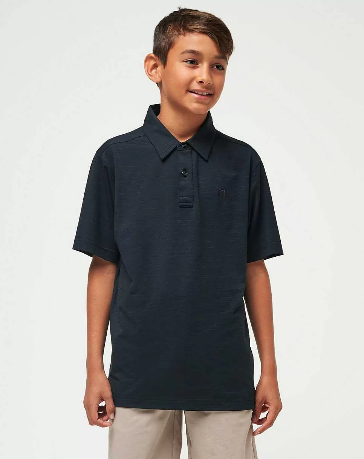 Cheap Travis Mathew The Heater Youth Polo Black