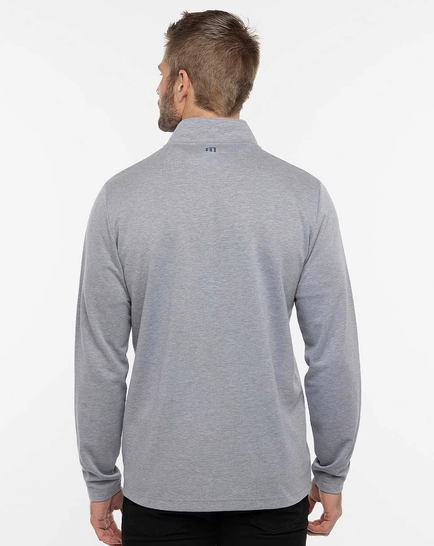 Outlet Travis Mathew Travel More Quarter Zip Heather Grey