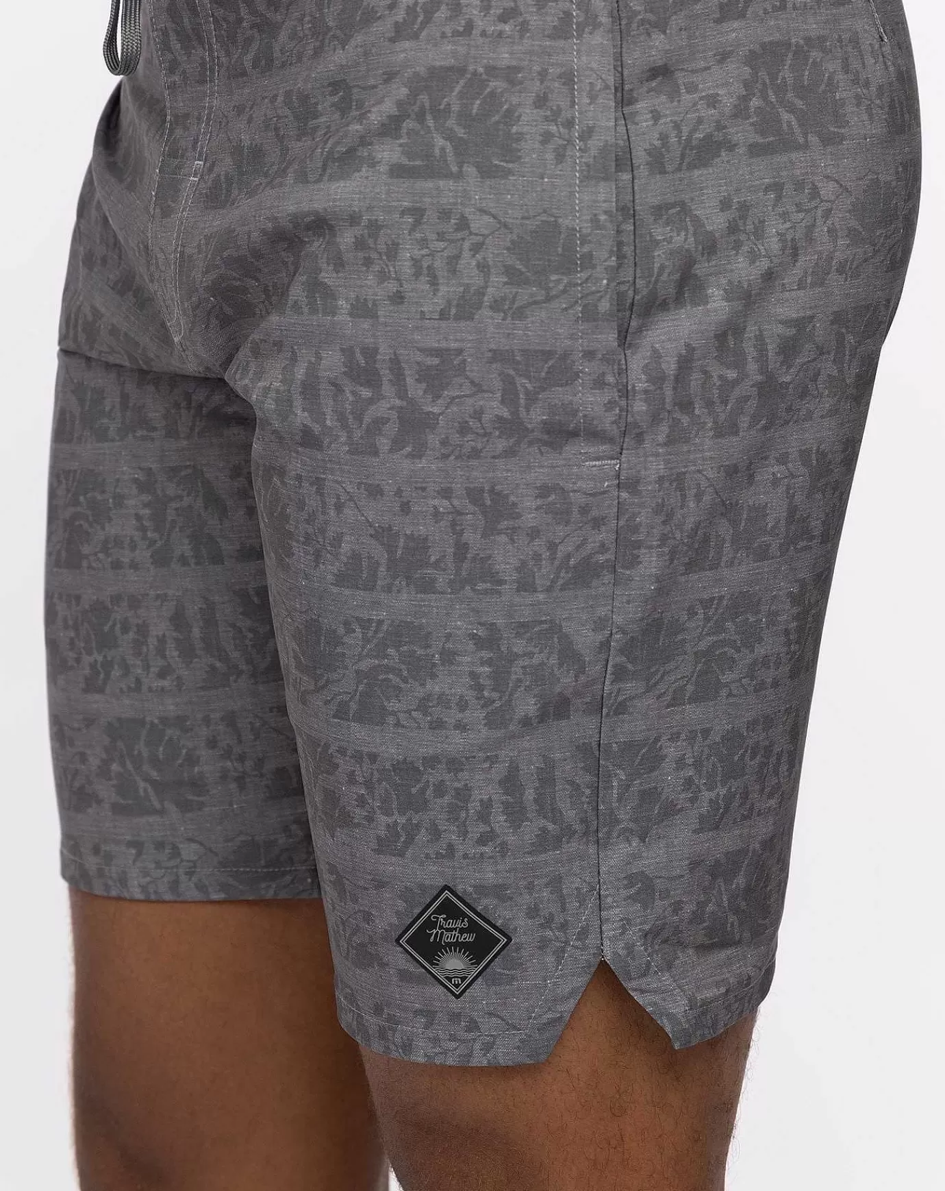 Sale Travis Mathew Treat Yourself Boardshort Heather Grey Pinstripe