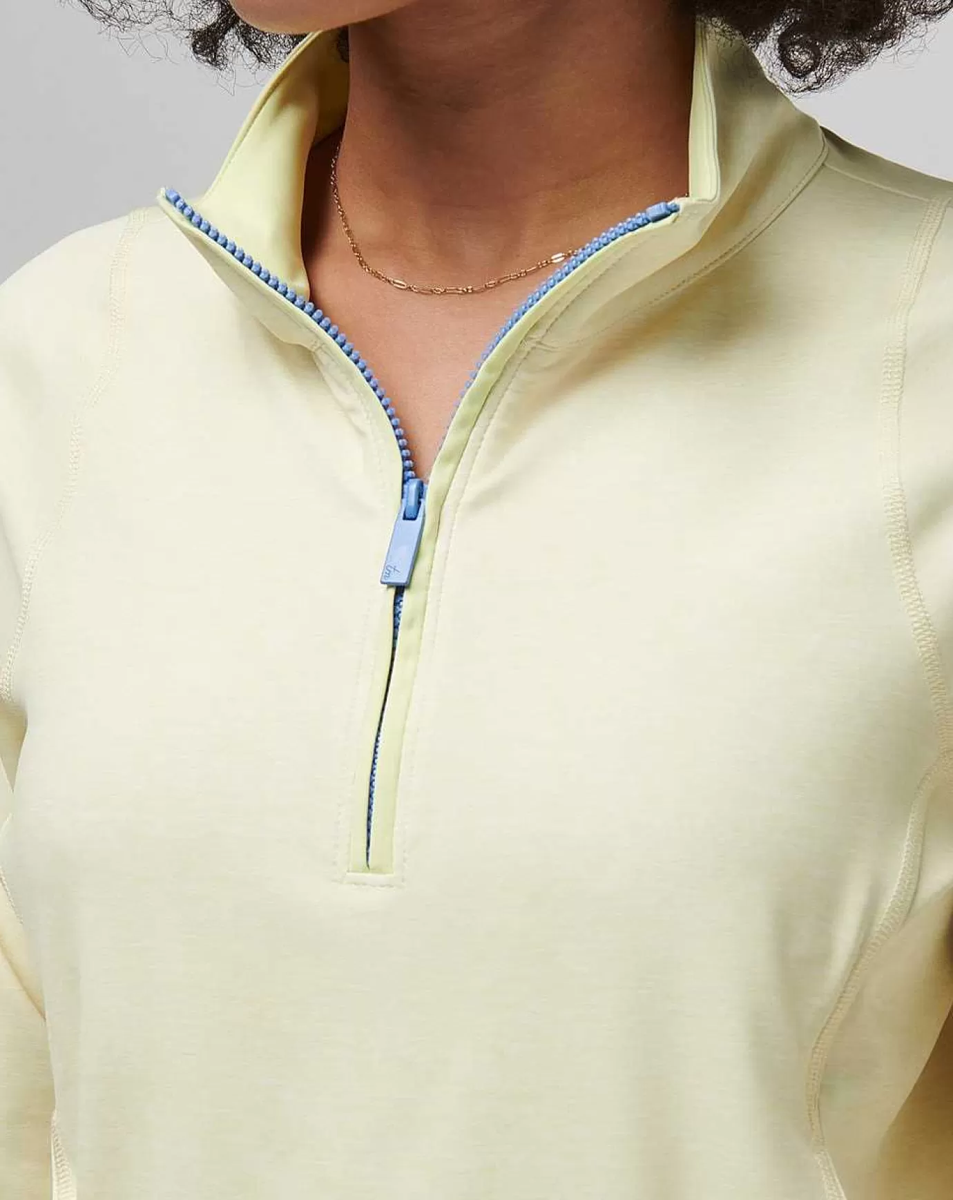 Online Travis Mathew Tulum Weekend Moveknit Half Zip Heather Pale Lime Yellow