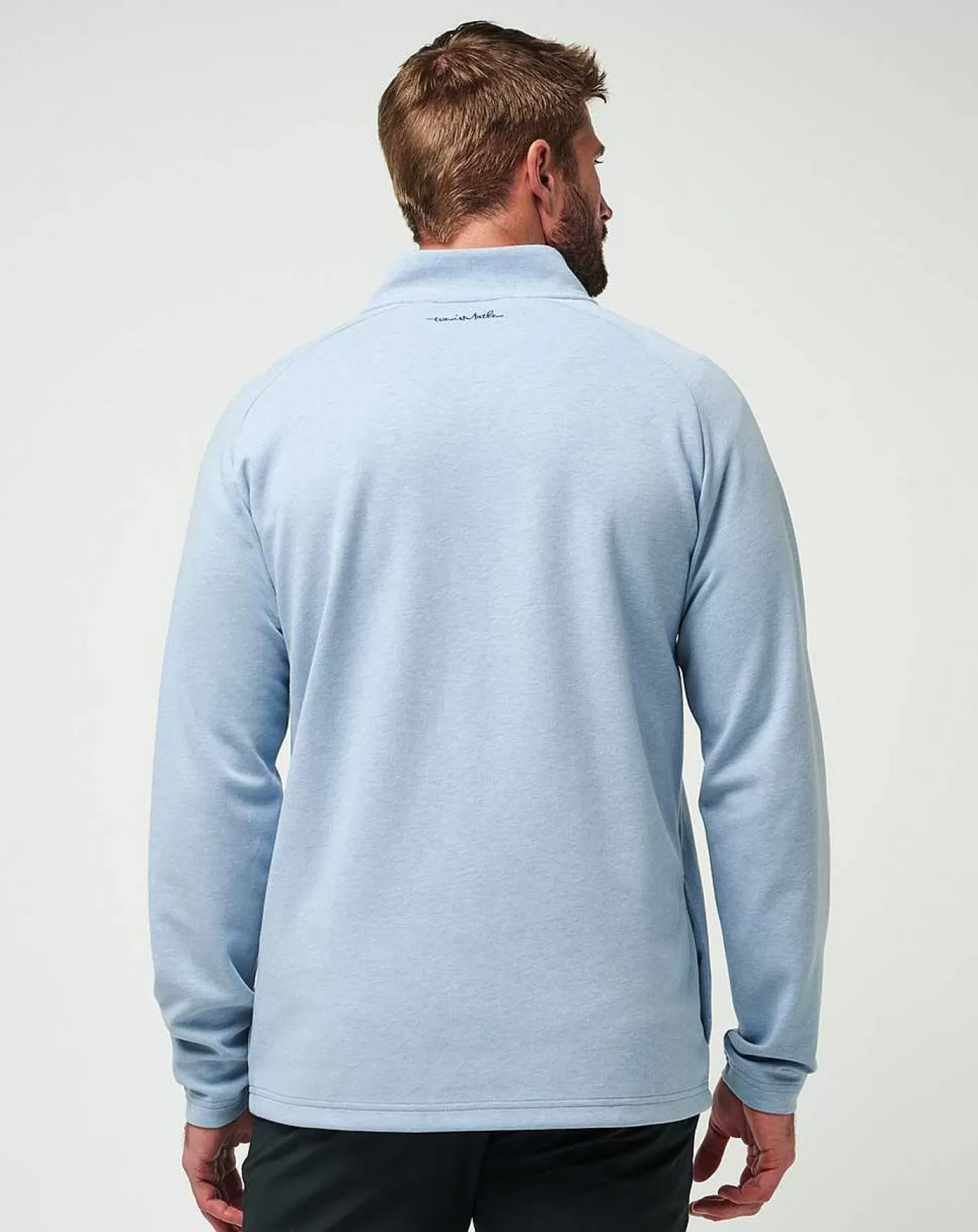 Cheap Travis Mathew Upgraded Quarter Zip Light Blue