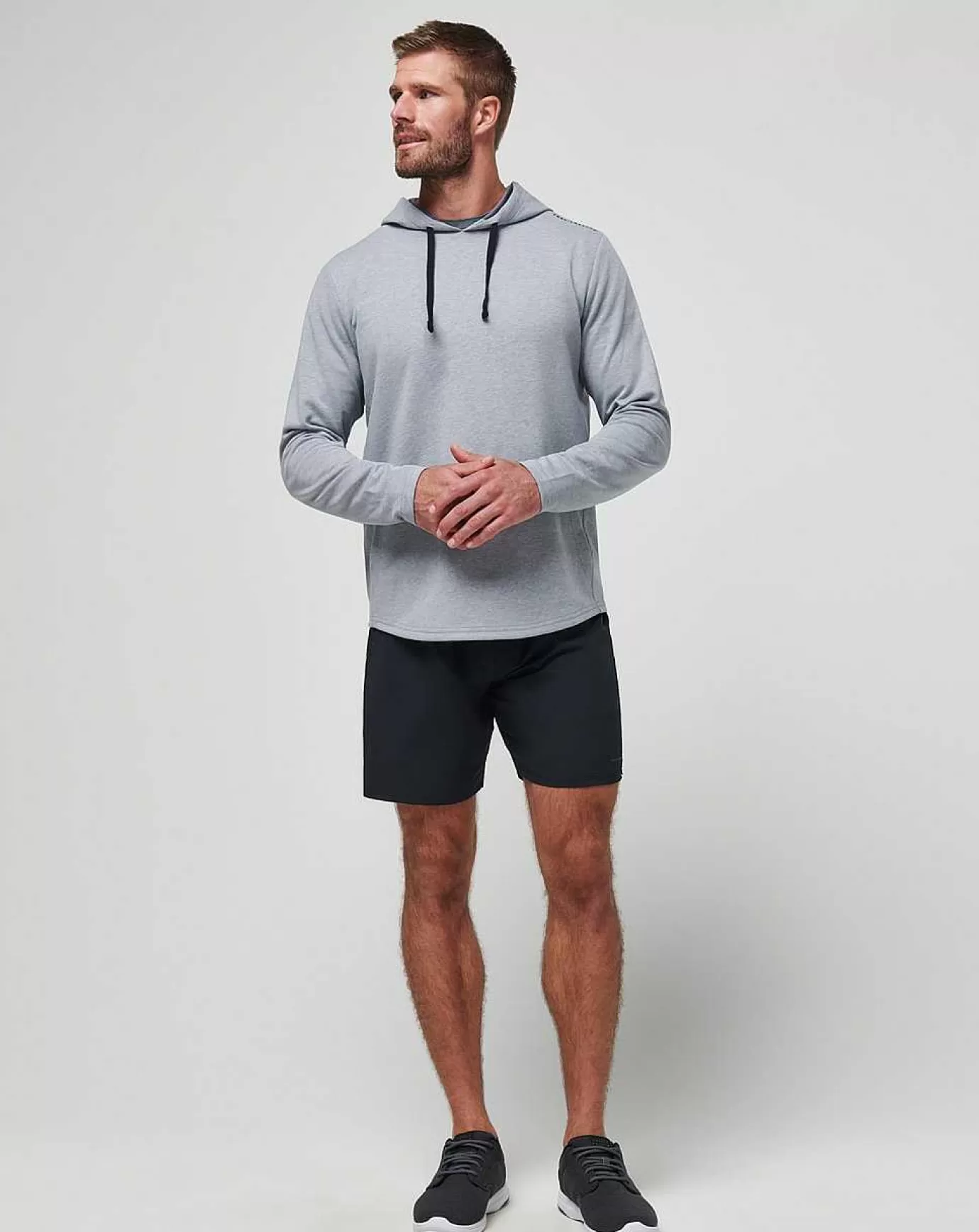 Clearance Travis Mathew Upgraded Tech Hoodie Heather Grey