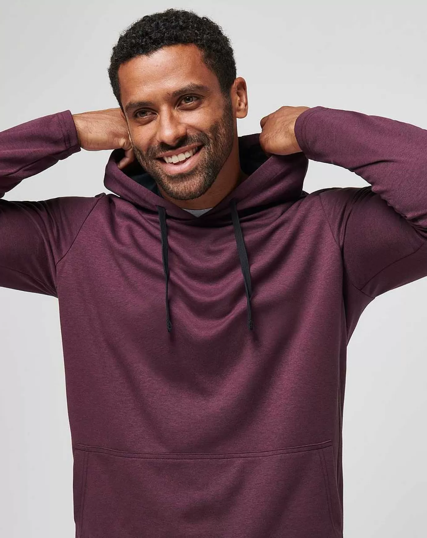 Fashion Travis Mathew Upgraded Tech Hoodie Heather Mauve Wine