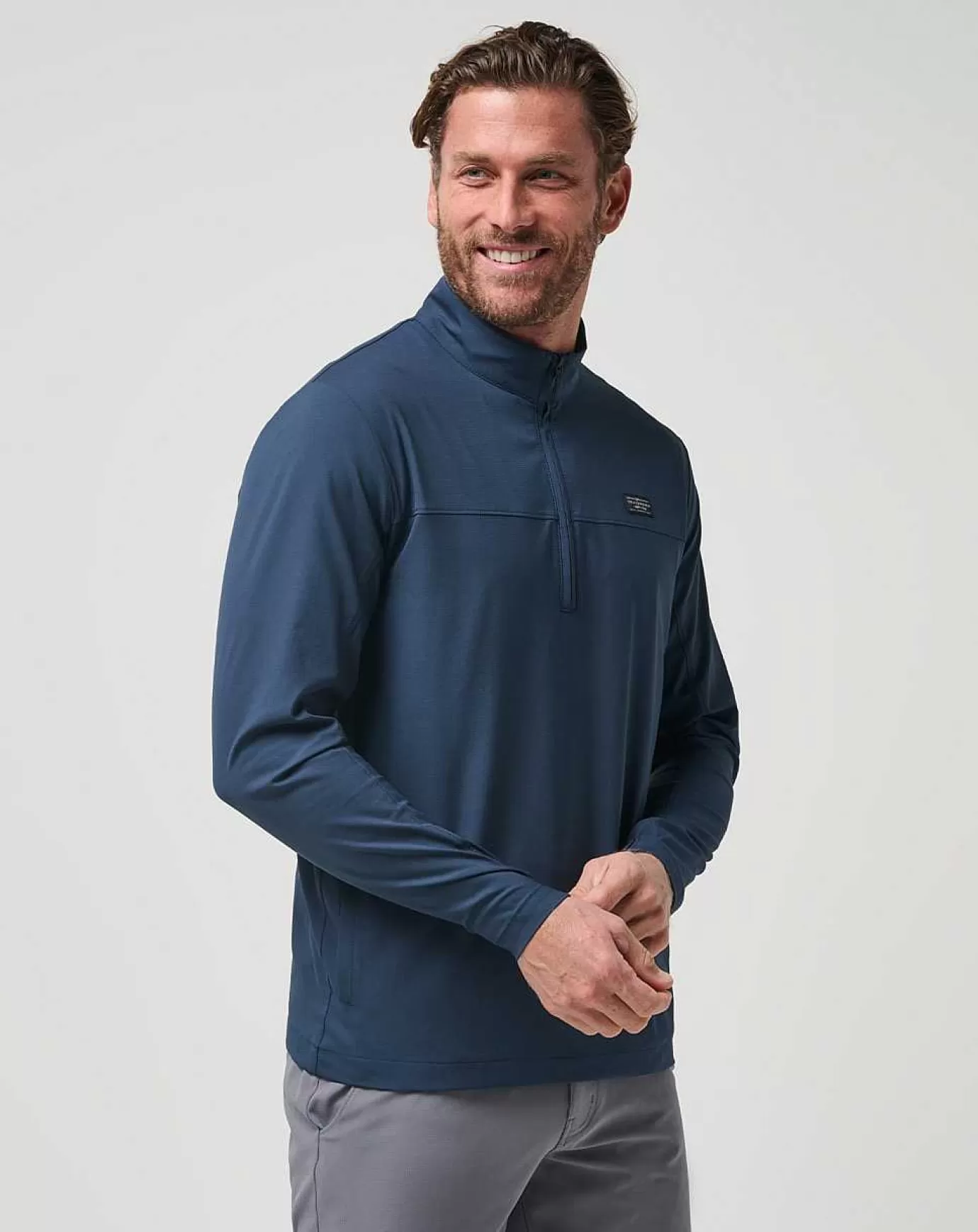 Cheap Travis Mathew Wanderlust Quarter Zip Mood Indigo