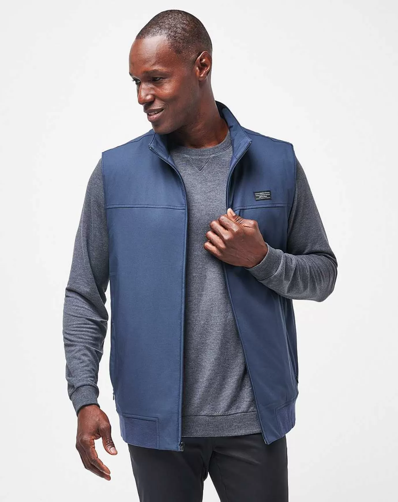 Shop Travis Mathew Wanderlust Vest Mood Indigo