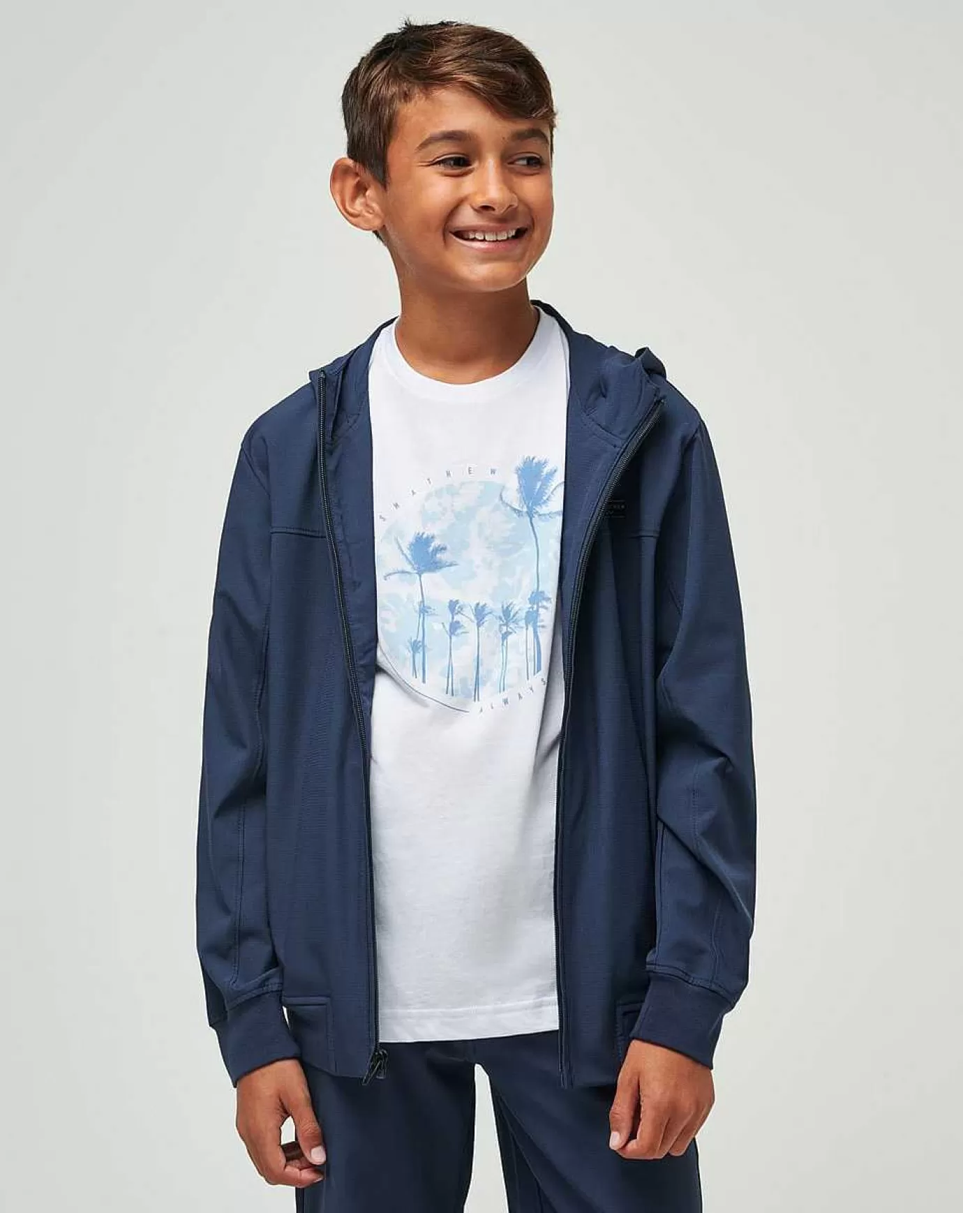 Store Travis Mathew Wanderlust Youth Hoodie Mood Indigo