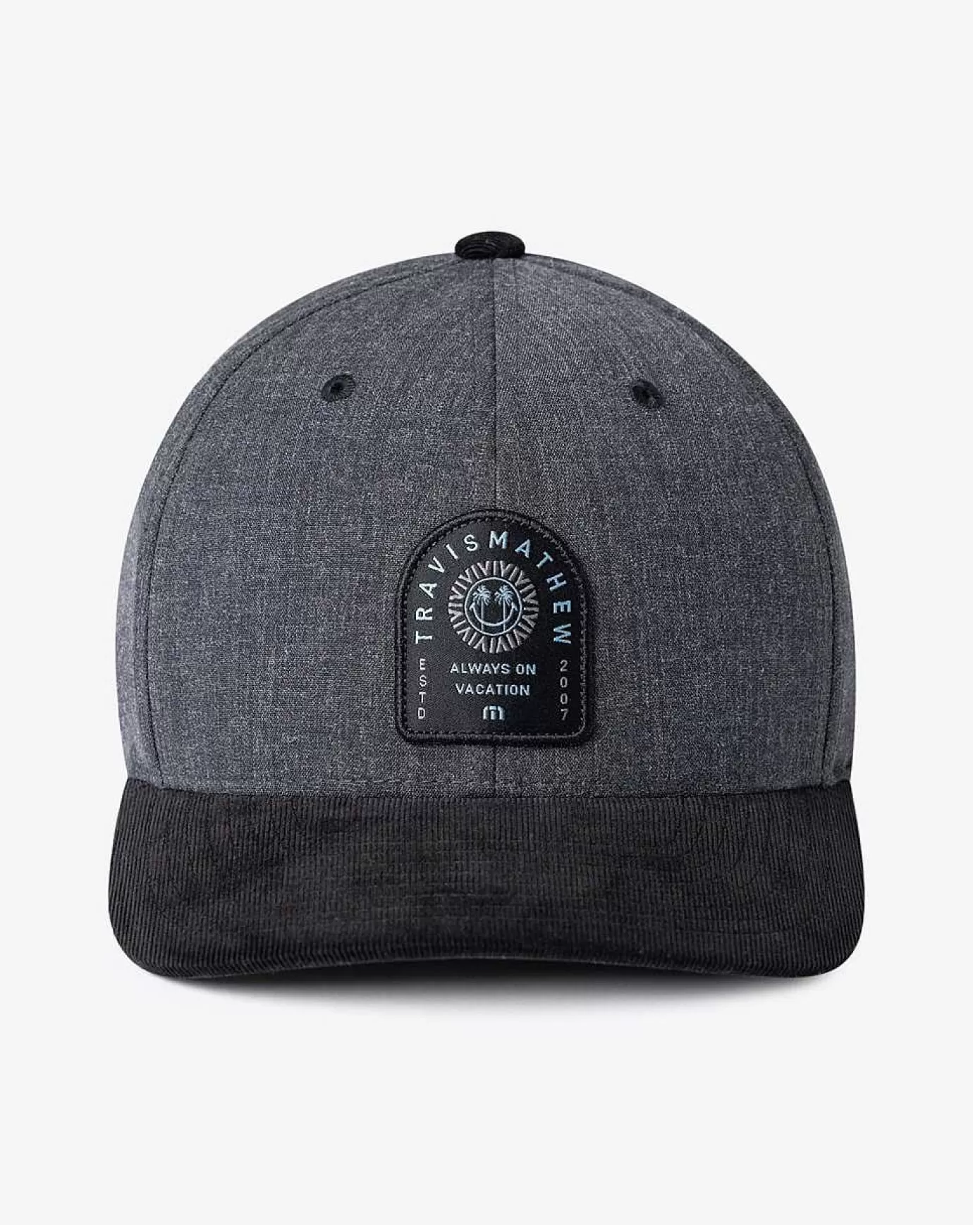 Sale Travis Mathew Zero Hour Snapback Hat Heather Dark Grey